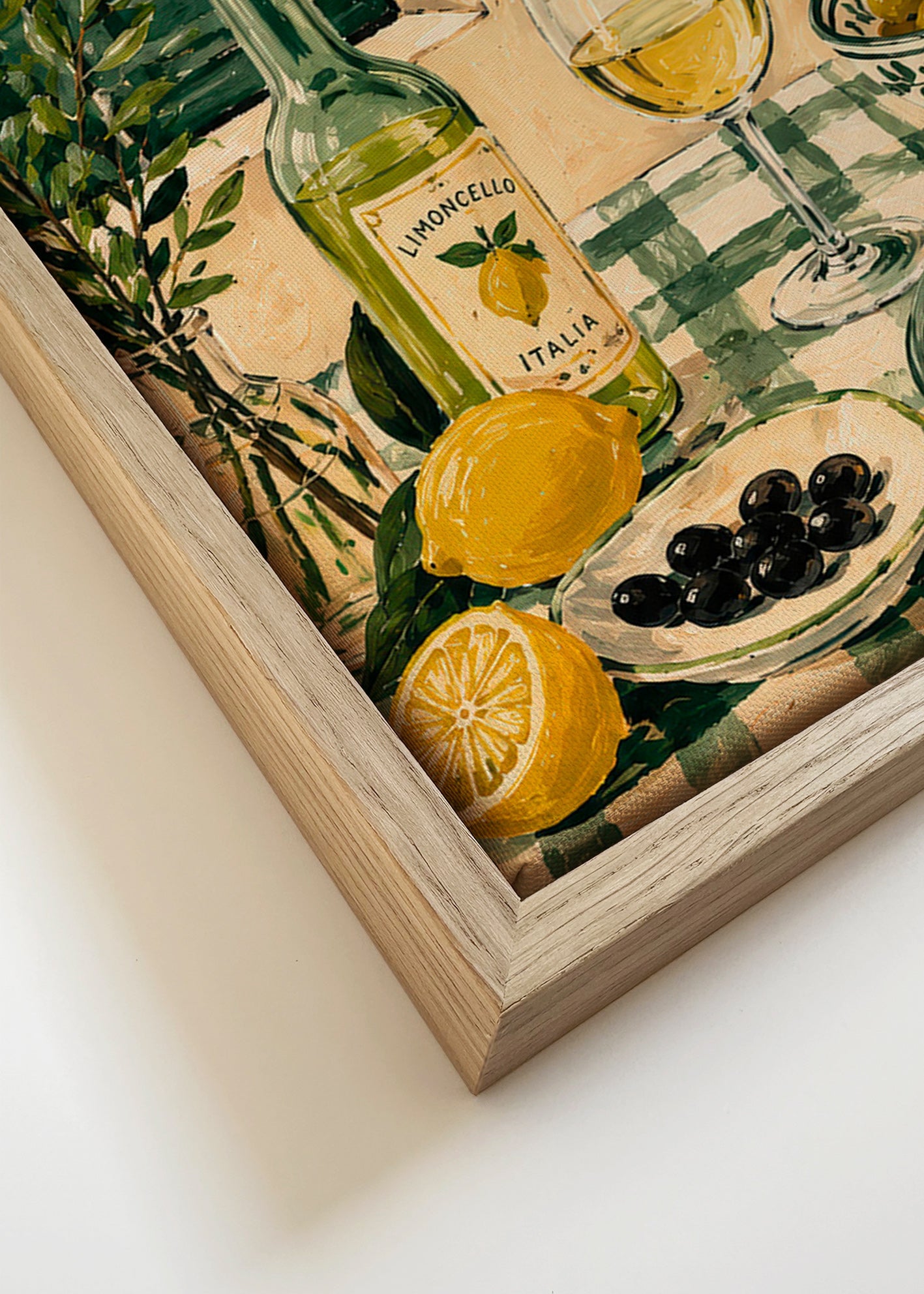 Arte para cozinha com limões e limoncello
