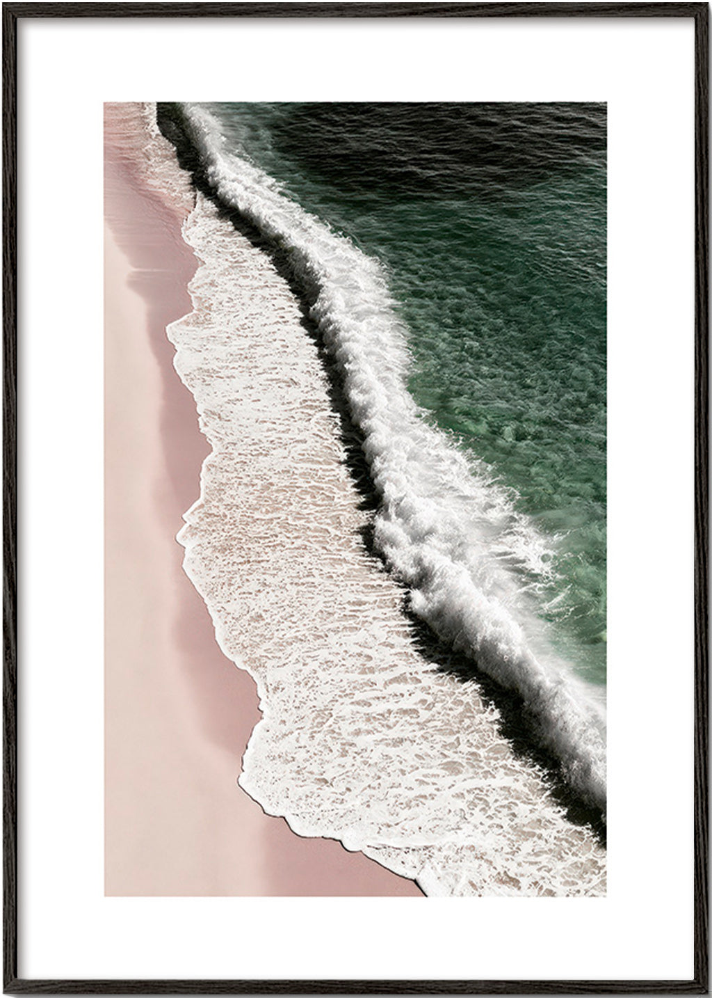 Arte para paisagem: costa rosada aérea