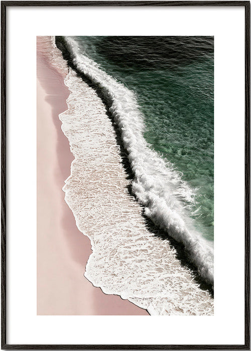 Arte para paisagem: costa rosada aérea