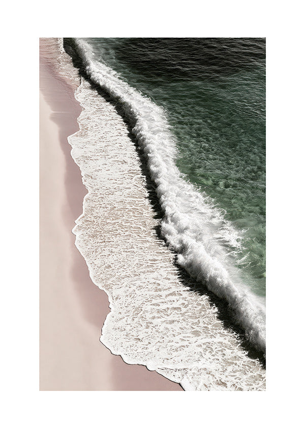 Arte para paisagem: costa rosada aérea
