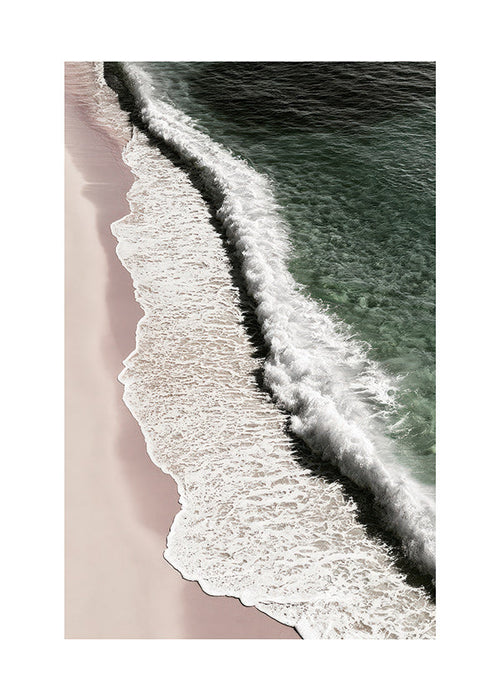 Arte para paisagem: costa rosada aérea
