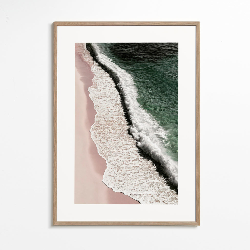Arte para paisagem: costa rosada aérea